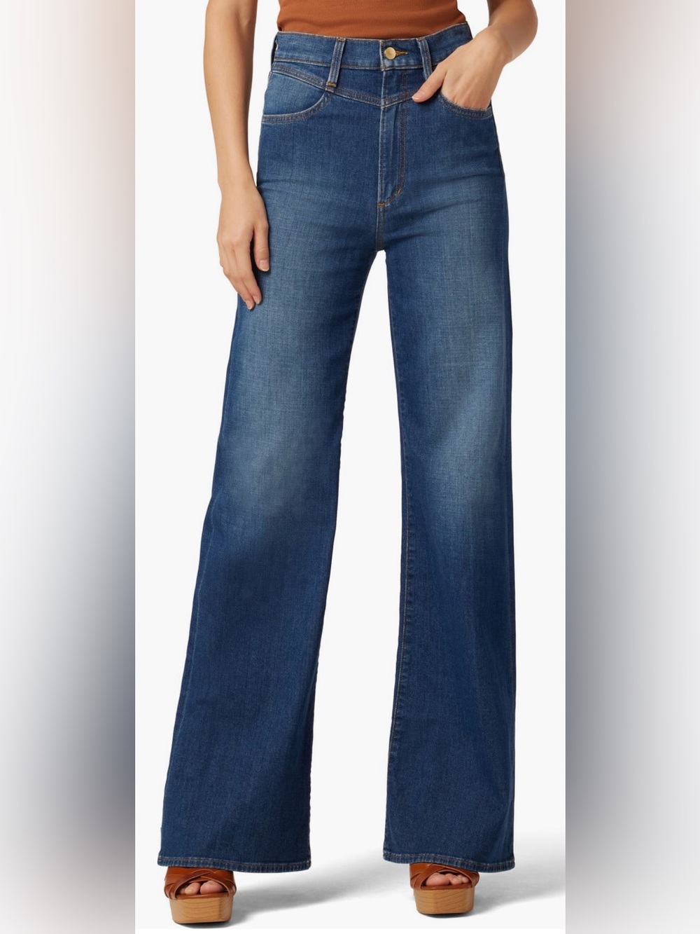 Joe's The Goldie High Waist Wide Leg Palazzo Jeans 26